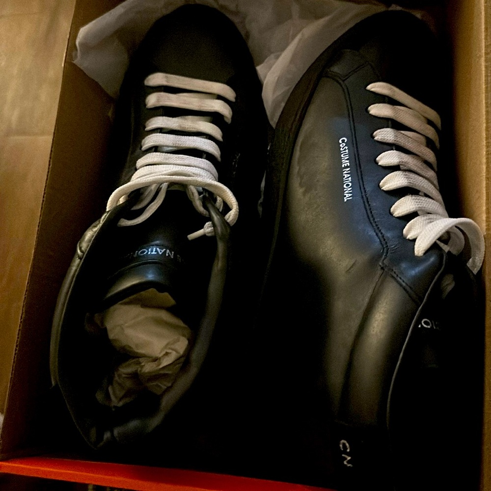 Costume National Brand Men’s All Leather High Tops